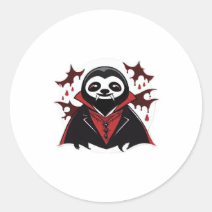 Luiaard vampier Classic T-Shirt_1 Ronde Sticker