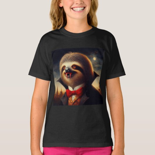 Luiaard Vampier T-shirt (Voorkant)