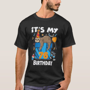 Luiaard Verjaardag Hij & Zij 76 Jaar Oude Mannen & T-shirt
