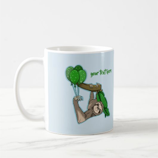 Luiaard verjaardag koffiemok (Links)