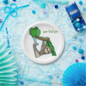 Luiaard verjaardag papieren bordje (Feest)