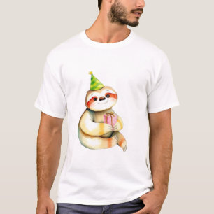 Luiaard verjaardagscadeau cute grappig gelukkig fe t-shirt