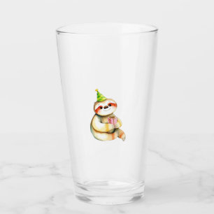 Luiaard verjaardagscadeau cute grappige gelukkige  glas