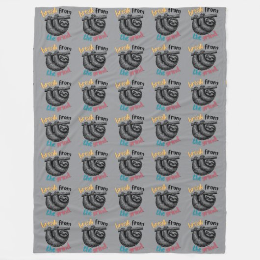 Luiaard Vliesdeken Fleece Deken (Voorkant)