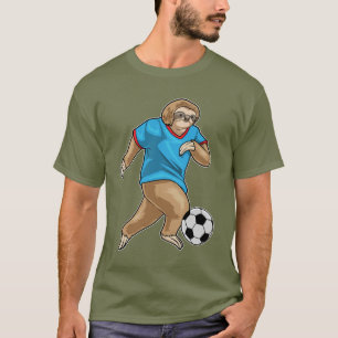 Luiaard Voetballer Voetbal T-shirt