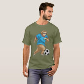 Luiaard Voetballer Voetbal T-shirt (Voorkant volledig)