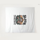 Luiaard Wandelen Squad Funny Camping Wandkleed (Voorkant (horizontaal))