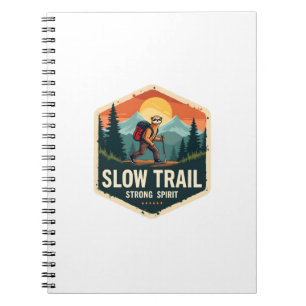 Luiaard Wandelshirt Vintage Trail Buddy Design Notitieboek