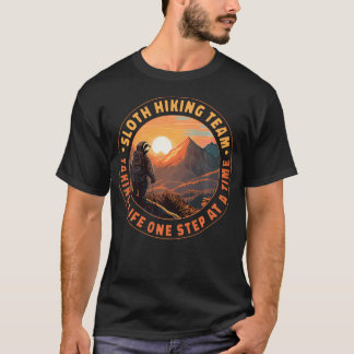 Luiaard Wandelteam Leven met één Stap per Tijd T-shirt