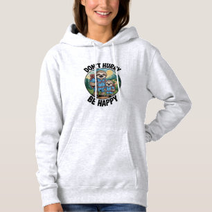 Luiaard Wandelteam Niet Haasten Wees Gelukkig Geni Hoodie