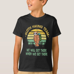 Luiaard Wandelteam Wandelaar Kampeerder Grappig Re T-shirt