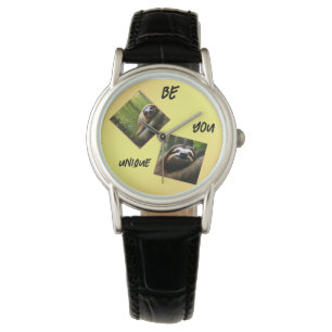 luiaard "wees uniek", horloge