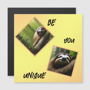 luiaard "wees uniek", magnetische Kaart