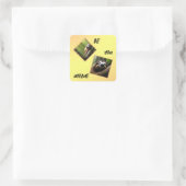 luiaard "wees uniek", Sticker (Tas)