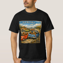 Luiaard Weg Razernij – Rockwell-Geïnspireerd Aquar T-shirt