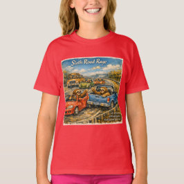 Luiaard Weg Razernij – Rockwell-Geïnspireerd Aquar T-shirt