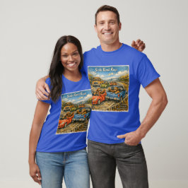 Luiaard Weg Razernij – Rockwell-Geïnspireerd Aquar T-shirt
