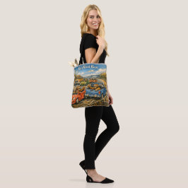 Luiaard Weg Razernij – Rockwell-Geïnspireerd Aquar Tote Bag