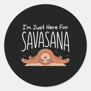 Luiaard Yoga. Ik ben hier alleen voor Savasana. Na Ronde Sticker