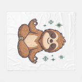 Luiaard Yoga Luiaard Fleece Deken (Voorkant (Horizontaal))