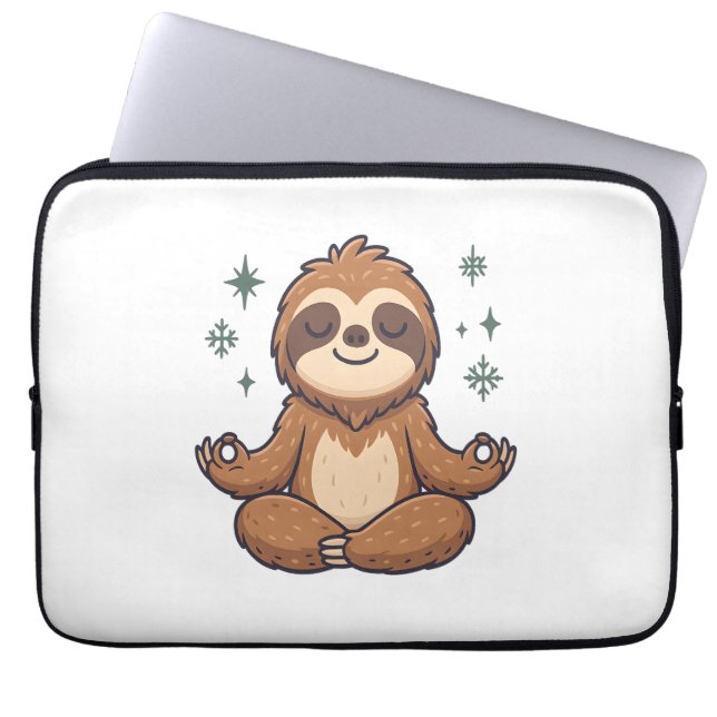 Luiaard Yoga Luiaard Laptop Sleeve (Voorkant)