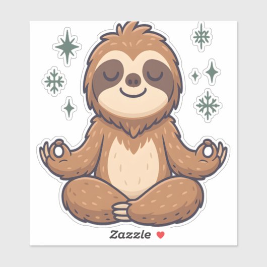 Luiaard Yoga Luiaard Sticker (Vel)