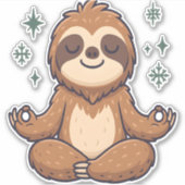 Luiaard Yoga Luiaard Sticker (Voorkant)