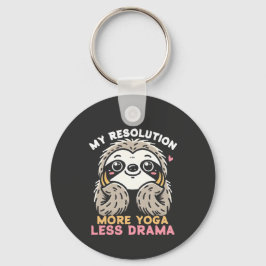 Luiaard Yoga Sleutelhanger - Meer Yoga Minder Dram