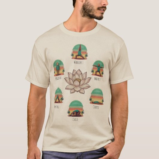 Luiaard Yoga T-shirt (Voorkant)