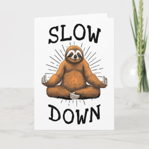 Luiaard Yoga Vertraag Namaste Grappige Schattige L Kaart