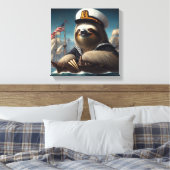 Luiaard Zeiler Canvas Afdruk (Insitu (Slaapkamer))