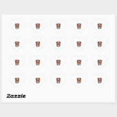 Luiaard Zomer Strand Rotsen Hart Sticker (Vel)