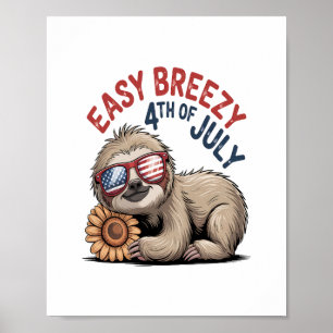 Luiaard Zonnebloem 4 juli Poster