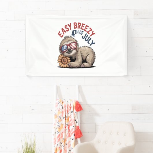 Luiaard Zonnebloem 4 juli Spandoek (Insitu)