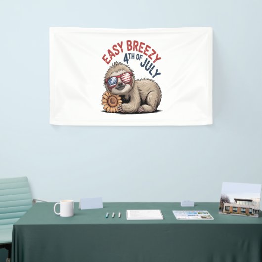 Luiaard Zonnebloem 4 juli Spandoek (Beurs)