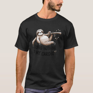 Luiaardliefhebber Slapen Is Mijn Cardio Grappige L T-shirt
