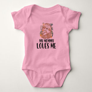 Luiaardmoeder en -baby Mijn mammie houdt van mij T Romper