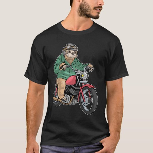 luiaardmotorfiets t-shirt (Voorkant)