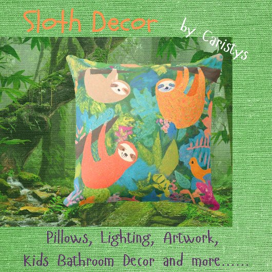 Luiaards die in bomen hangen Kussen