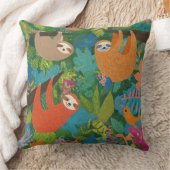 Luiaards die in bomen hangen Wegwerp kussen (Deken)