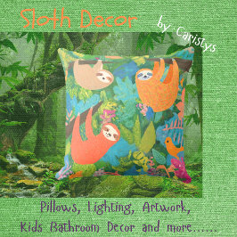 Luiaards die in bomen hangen Wegwerp kussen