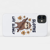 Luiaards die langzaam leven Case-Mate iPhone case (Achterkant (horizontaal))