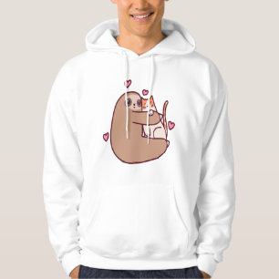 Luiaards en katten zijn beste vrienden hoodie