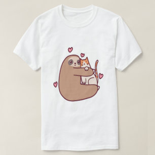 Luiaards en Katten Zijn Beste Vrienden T-Shirt