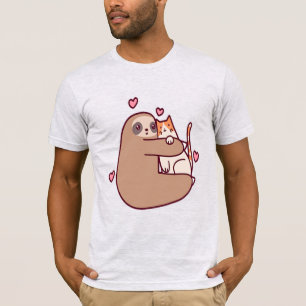 Luiaards en katten zijn beste vrienden t-shirt