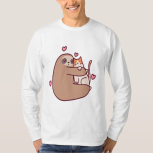 Luiaards en Katten Zijn Beste Vrienden T-Shirt
