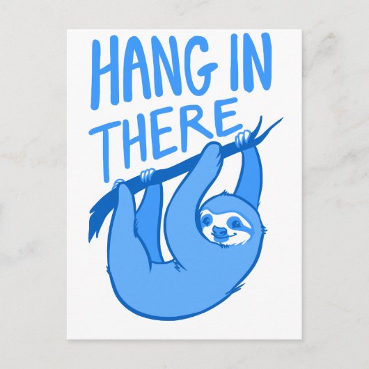 Luiaards hangen daar briefkaart (Voorkant)