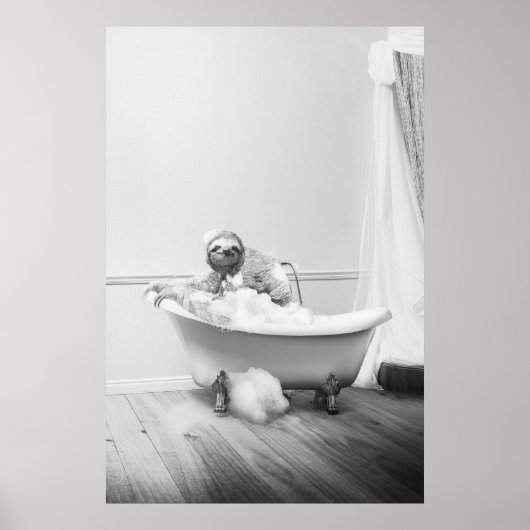 Luiaards in een badkuip Poster (Voorkant)