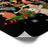 Luiaards Kerstboom Lichten Leuke luiaards Xmas Gif Poster (Hoek)