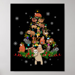 Luiaards Kerstboom Lichten Leuke luiaards Xmas Gif Poster